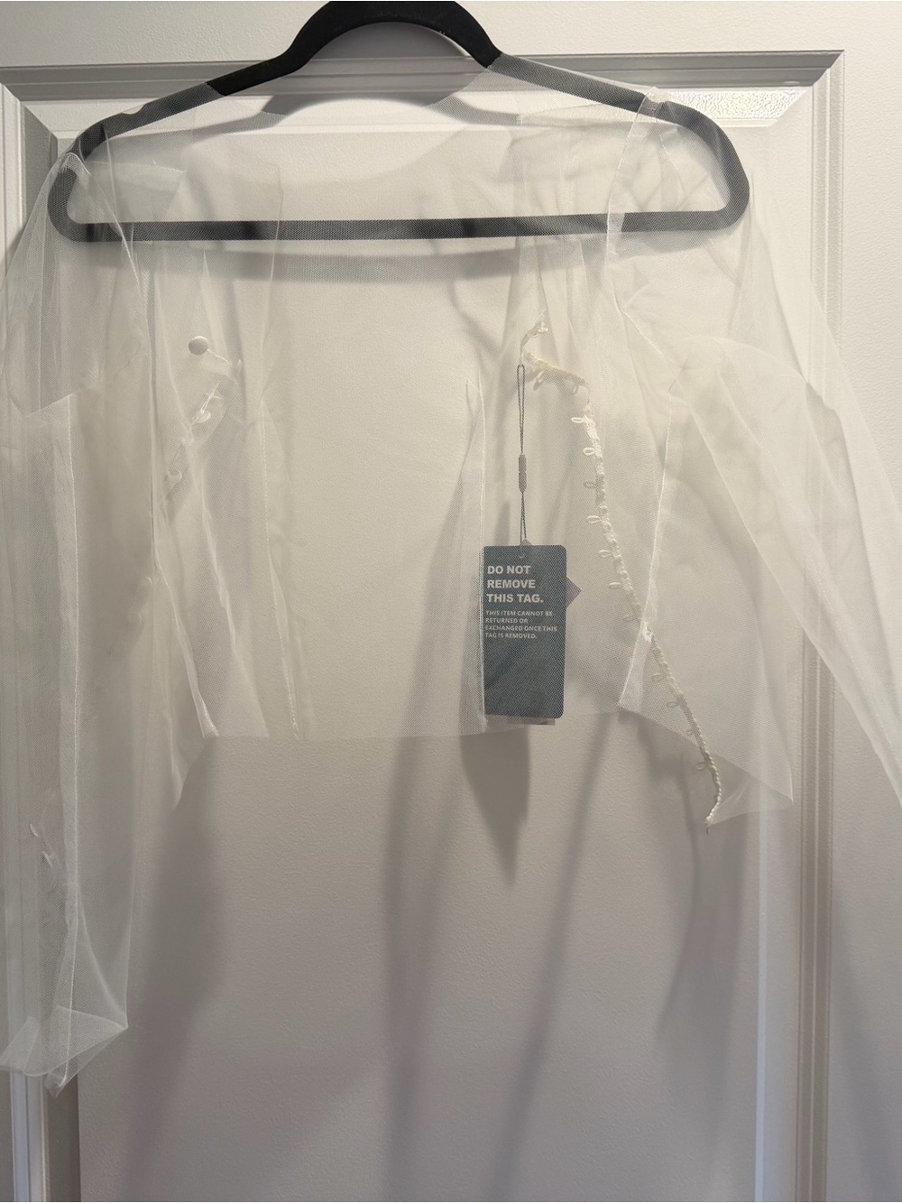 Sheer White Organza Bolero Shrug - Lightweight Cover-Up